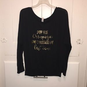 Bachelorette black and gold long sleeves shirt